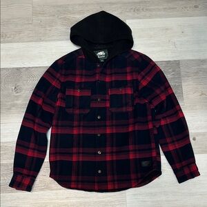 Roots Black and Red Plaid Jacket